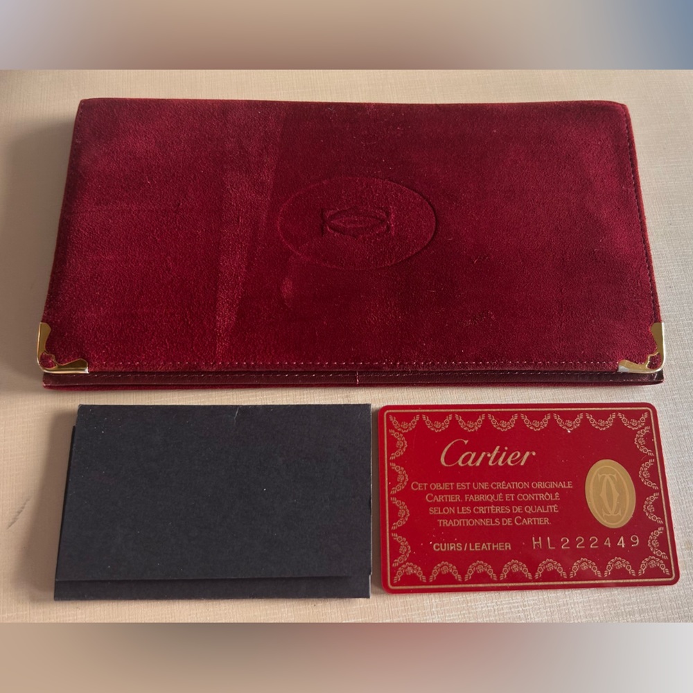 Cartier SUEDE (unique) WALLET EUC